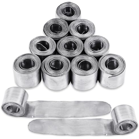 12 Stück Angelblei Blatt, Weiches Blei für Angeln, Soft Lead Streifen in 3 Verschiedenen Größen, Bleigewichte Mit Weicher Textur für Wildfischen und Seefischen