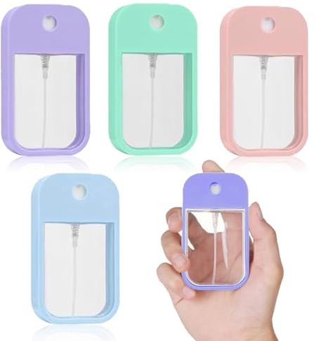CISKHQR 4 Stück 45ml Sprühflaschen Kleine,Wiederverwendbar Mini Feinnebel Sprühflasche,für Parfüm, Körperpflege Flüssigkeit,Kosmetik