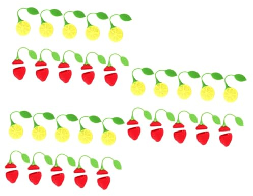MAGICLULU 30pièces Infuseurs à Thé Forme De Fruits Strainers Pour Thé Aromatisé De Filtres Réutilisables Fraise Et