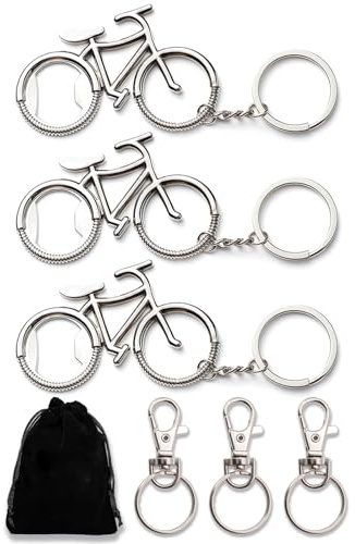 Abridor de botellas para bicicleta, llavero de bicicleta, 3 unidades, para bicicleta, decoración de bicicleta, llavero de decoración, abrebotellas, regalos para ciclistas, hombres, mujeres, amigo,