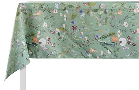 GUZZINI - Tovaglia Cotone e Lino Morbido Certificato OekoTex 140x240 per 8 Posti Cucina e Sala da Pranzo Interna/Esterna, Tovaglia Copritavolo Rettangolare per Tavola Resistente Durevole Lavabile 40°
