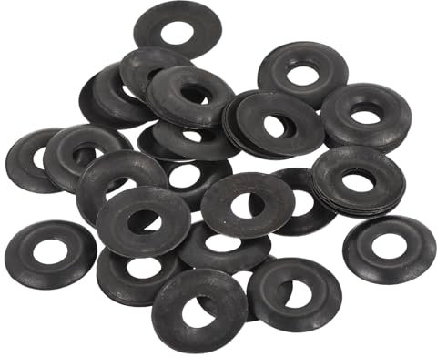 QUARKZMAN 50Pcs Rondelle de Finition Fraisée en Forme de Coupe, Rondelles de Finition Noires en Fer pour Vis M6 (ID M6 x OD 17mm x Épaisseur 2mm)