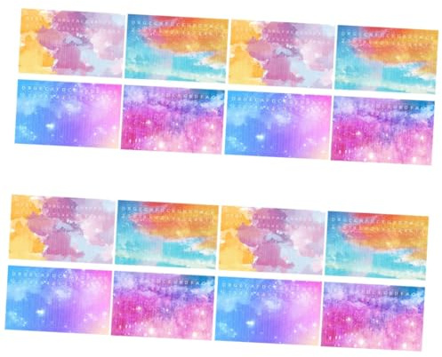 Toyvian 16stücke Kalimba Aufkleber Für Anfänger Farbige Klavier Sticker Mit Musikalischen Noten Material Einfach Anzubringen Für Erlernen Der Kalimba Ohne Rückstände