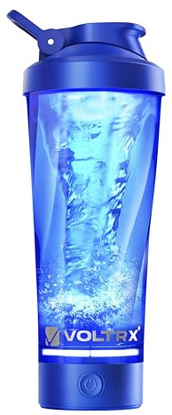 VOLTRX Bouteille shaker Vortex de protéines électrique, Tritan sans BPA portable 710 ml rechargeable USB C