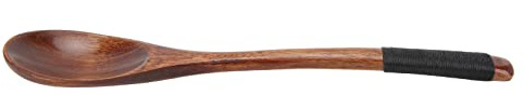 Japanese & Korean Long-Handled Solid Wood Spoon, Soup Ladle, Mixing Wooden Spoon