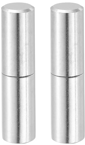 sourcing map Lot de 2 charnières amovibles en acier inoxydable pour portail en métal, porte battante et rampe de remorque, 5,1 x 1,27 cm (L x P), argenté