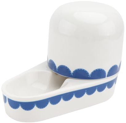 Abreuvoir Anti-Fuite Céramique Forme Lapin en Bleu Lapins