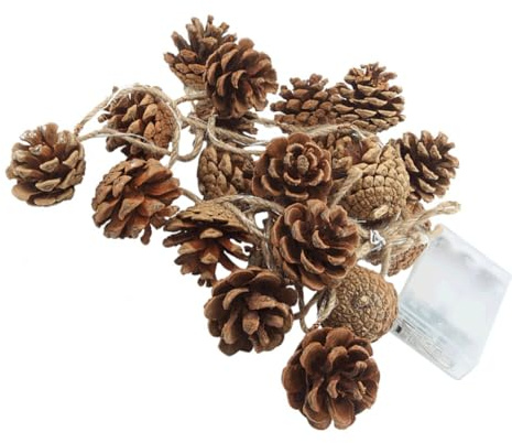 CIMAXIC 1 Satz Tannenzapfen Lichterketten Tannenzapfen-LED-Leuchten Baum Weihnachten Girlande Kiefernkegel led-light led-lichter batteriebox akkubox Szenenlayout Licht Lampenschmuck Holz