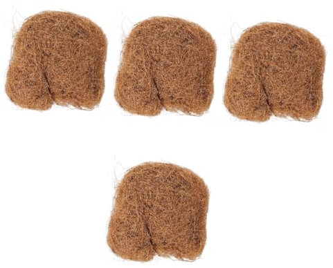 TOYANDONA 4 Pezzi 1 Terriccio Di Seta Di Palma Da Cocco Terriccio Di Cocco Guscio Di Cocco Pacciame Piante Da Erbacce Vaso Di Fiori Tappetino Anti- Tappetino In Fibra Di Albero