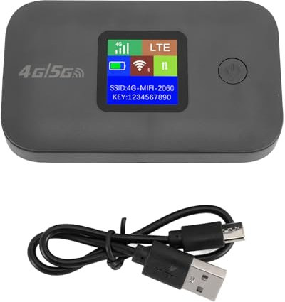 Oreilet 4G LTE Mobile Hotspot, Compact Portable WiFi Router Ethernet Device with SIM Card Slot Support 8‑10 Users, Stable Signal, for Travel, Home, Office, Business Trip (Asian Version)