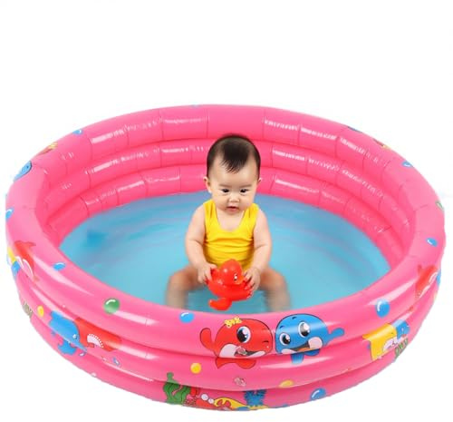 Culnflun Paddling Pool for Kids, Baby Swimming Pool, Round Inflatable Children Water Game Play Pool, Indoor Outdoor Bathroom Beach Lakeside Summer Backyard Entertainment (90cm)