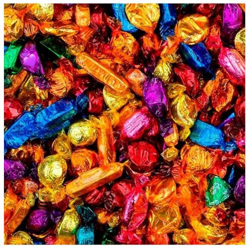 Assorted Mini chocolate Bars - Caramel, Fudge, Eclairs Individually Wrapped Sweet Box Candy For Halloween, Christmas Stocking Fillers, Birthday Piñata Party Bags Treats (1.5kg)