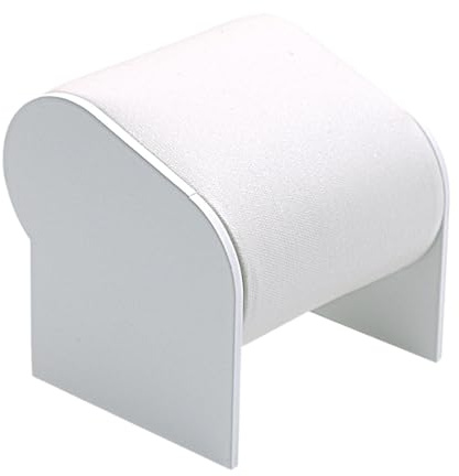 PawwJoy Uhrenständer, moderner Uhrenhalter, Armbandständer, Schmuck-Organizer, Ausstellungsregal, Arbeitsplatte, PVC-Material, 7 x 7 x 7,5 cm, Weiß