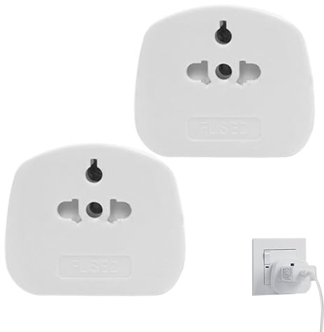 Njidher Adapter | 2 st laddningsuttag - internationell brittisk standardadapter med 13A säkring för bärbara datorer kameror och mobiltelefoner för resor i Malaysia och Singapore
