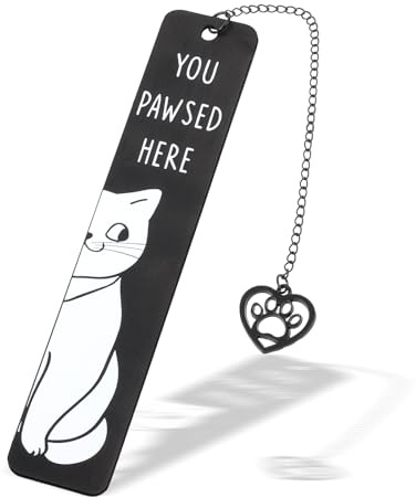 LXUEJIE Katze Lesezeichen Metall Lesezeichen Katze mit Katzen | Anhänger Personalisiert Bookmark für Buchliebhaber Geschenk Buchzubehör für Frauen Mädchen Studenten Lehrer