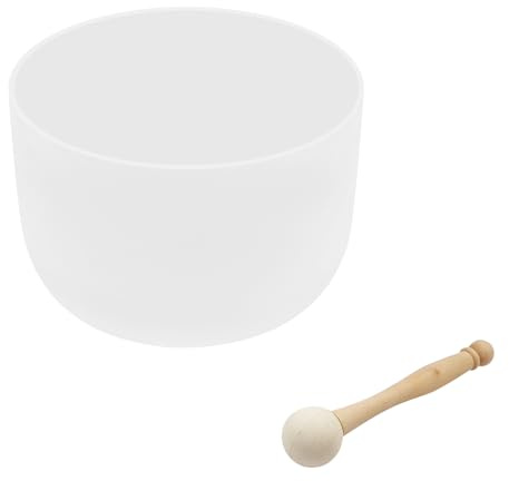 Klangschale, Singschüssel Set, 440Hz Frequenz, für Meditation, Klangheilung, Yoga & Stressabbau, Inklusive Gummiring und Schlägel – kompakt, (Durchmesser 25,4 cm)