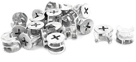 uxcell Exzenter Rad, 20 Stück, Silber, Metall, 15 mm Durchmesser, Klein