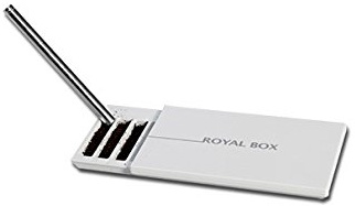 Royal Box, mit Röhrchen Classic White | Kompakte Royal Box mit Röhrchen/Dosierer für Schnupftabak; Zubehör sauber verstaut.
