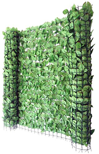 Balkonsichtschutz T811, Buchenhecke Sichtschutz Windschutz Verkleidung für Terrasse Zaun - 300x150cm hell