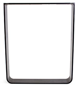 KTC Tec Tischgestell Stahl schwarz matt Struktur TGF 100x10 SMS 800 rund gebogen Tischkufe, 1 STK
