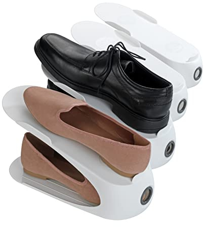 WENKO Schuhhalter Weiß 4er Set Multicolor 15 x 29 x 11.5 cm
