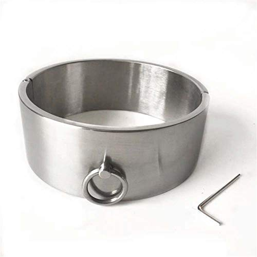 Metall Halsband SM Erotik Bondage Sex Halsbänder/Halsreif, Sklaven Fesseln Kragen/O-Ring, 6 cm Hoher, Abschließbar, Folter/Fetisch, Unisex, Geeignet Für Profis Und Anfänger,Men's