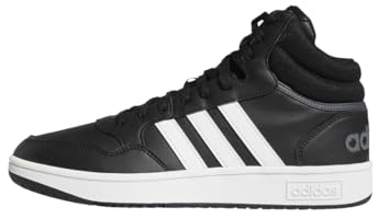 adidas Herren Hoops 3.0 Mid Lifestyle Basketball Classic Vintage Shoes Schuhe, Core Black/Cloud White/Grey Six, 37 1/3 EU