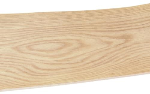 Aibote Abziehen und Aufkleben Natürliches Weißes Eichenholzfurnier Möbel-Restaurierungsblatt Selbstklebender Holzaufkleber DIY-Material für Tisch Küche Handwerk(Flachschnitt,20x250CM)