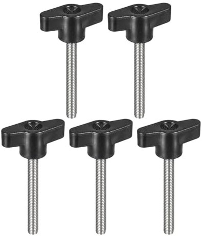 QUARKZMAN 5Pz Manopola a Vite di Serraggio, M6 x 50mm in Acciaio Inossidabile 304 a Forma di T per Sostituire Rapidamente Manopola di Serraggio a Mano Viti con Impugnatura a T