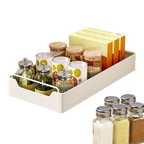 Niktule Tiroir Coulissant Cuisine, Organiseur D'armoire Extractible, Organisateur D'ustensiles De Séparateurs De Tiroirs Télescopiques, Plateau À Couverts De Rangement Pour Placard De Cuisine