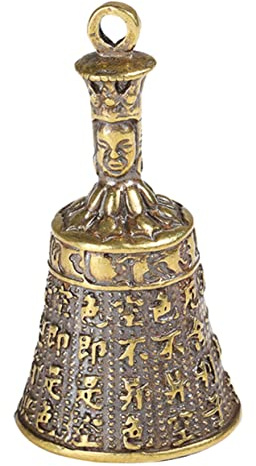 KONTONTY Vintage Messing Glocke Anhänger Kleine Glocke für Selbstgemacht Schmuck und Schlüsselanhänger mit Bastelzubehör