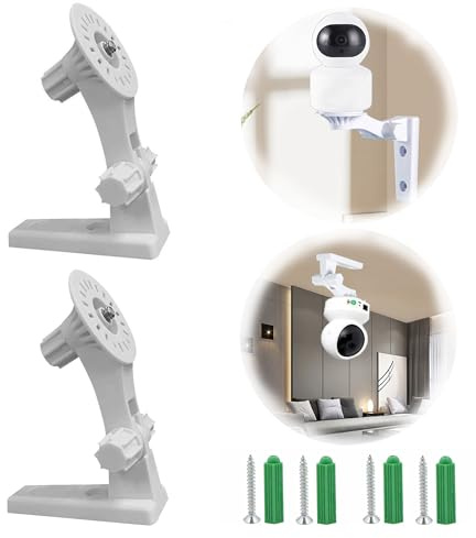 CHENNAN Soporte Cámara Seguridad Montaje Base, Pared Ajustables Rotación de 135 Grados, Compatible con la cámara de vigilancia TP-Link Tapo C210/ C200/ Tc70 y Kasa Indoor Pan EC70/ KC410S (Blanco)