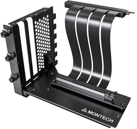 VGM 2 vertikal GPU-monteringssats, PCIE 4.0 x 16 stigarkabel, 244 mm flexibel förlängningskort med 90 graders förlängningsport, stöder endast 7 PCIe-kortplatser fullbrott, 3 kortplatser GPU-hållare –