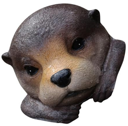 BESPORTBLE Estatuilla De Nutria Flotante De Decoración para Estanque Miniatura Realista