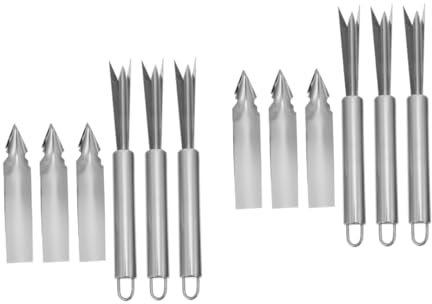 Cabilock 2 Juegos Removedor De Ojos De Piña Tenedor Pelador De Piña Pelador De Ojos De Removedor De De Cortador De De De Frutas 6 piezas * 2