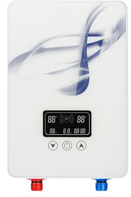 Tankless Hot Water Heater Electric, 8.5kW 240V Instant Water Heater Shower Bathroom Point of Use Water Heater on Demand Water Heater with Self Modulating Technology