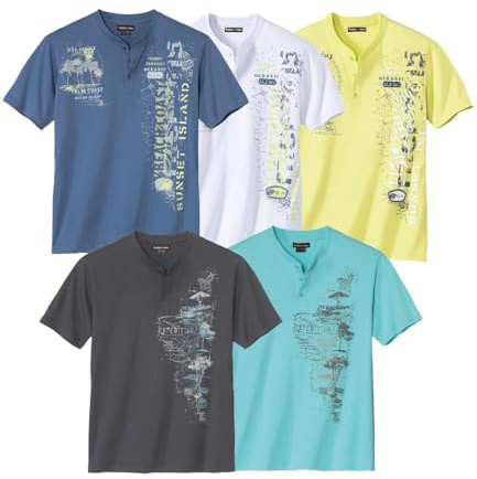 ATLAS FOR MEN - 5er-Pack T-Shirts - Erhältlich in großen Größen von M bis 5XL