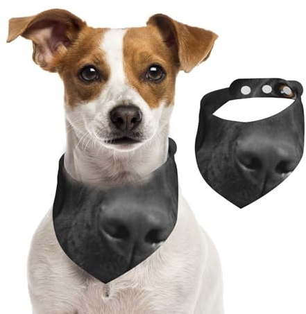 Schwarzer Labrador, Hundehalstücher, Baumwoll-Haustierschal, verstellbare Lätzchen für Haustiere,S