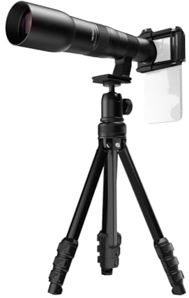 Orolotay -T50X Phone Telephoto Lens HD Internal Focus with Tripod 50X Telephoto Lens for Concert Bird Watching Telephoto Lens