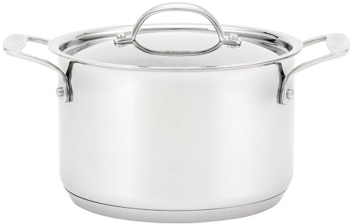 Stellar Profile 18cm Casserole Pan – 2.3L Stainless Steel Cooking Pot with Twin Handles – Induction Hob Compatible, Dishwasher & Oven Safe, Uncoated & PFAS-Free