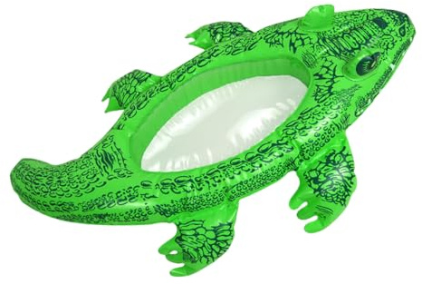 Generisch Aufblasbare Schwimmhilfen Für Den Pool – Lustige Krokodil-Schwimmmatte | Große 62×40×11 cm Schwimmhilfe Für Erwachsene & Kinder | Perfekt Für, See, Gartenpool, Party Oder Outdoor-Badespaß