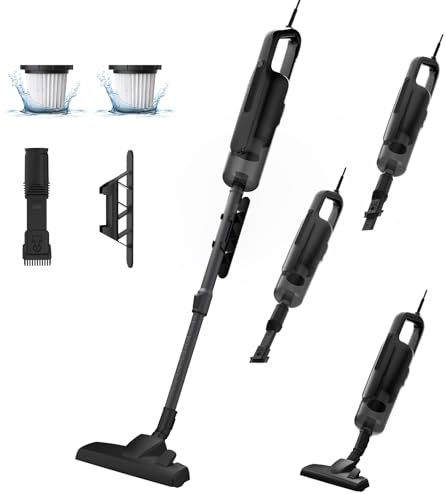 VersLife C8PRO Staubsauger, Staubsauger mit Kabel, 600W Stielstaubsauger mit Kabel, 6-in-1 Handstaubsauger mit 5m Kabellänge, leicht & leise, Ausziehbares Saugrohr für Hartböden, Teppiche &Tierhaare
