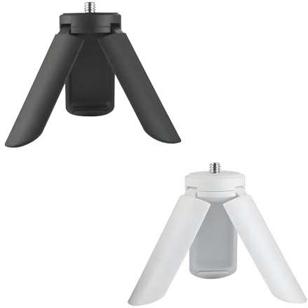 2 Pack Mini Tripod Compatible with DJI Osmo Pocket 3 & 2 Portable Camera Tripod Desktop Stand Practical Digital Equipment Accessories Camera Parts (Black & White)