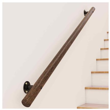 Ringhiera per scale in legno per interni, con accessori di installazione, sicura per anziani, bambini, donne incinte, 450 cm, per la sicurezza domestica