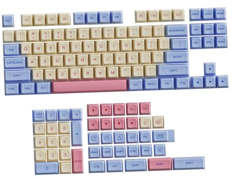 Warmhm 132 pièces Lot de Touches Pbt Sublimées Xda Hauteur Douceur Sucrée pour Clavier Mécanique de Capuchons Gaming Durables et Résistants