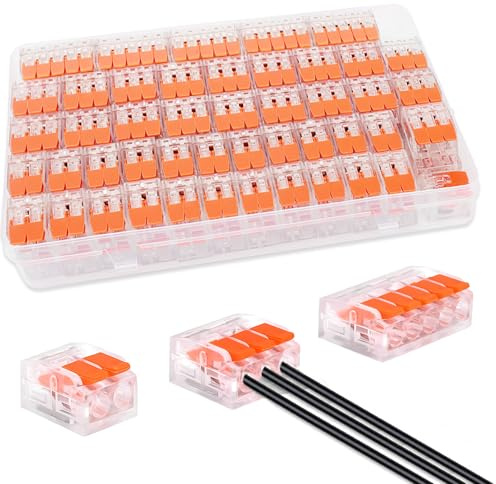 Kabelverbinder, SPL2-5 Verbindungsklemmen Set, 75 Stück Verbindungsklemmen, Elektrische Kabelverbinder Klemmen 2, 3, 5 Polig mit Hebel für alle Leitertypen weltweit