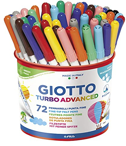 GIOTTO 520303 Turbo Advanced, Stylus super-resistenti Langzeit-, Vorratsglas 72 teilig