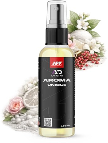APP for AD Aroma Unique - Deodorante per interni auto | Profumo per auto, neutralizza i cattivi odori | Pratico atomizzatore 100 ml | Profumo - Note floreali e pepe rosa