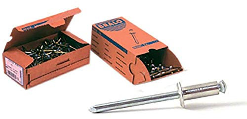 Bralo - Remache flor aluminio/acero alomada diámetro 4,8x16mm