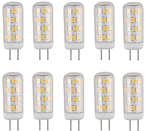 CBconcept UL Listed, JCD 120 Volt GY6.35 LED Light Bulb, 10 Pack, 3 Watt, 330 Lumen, Warm White 3000K, 360 Degree Beam Angle, 35W Equivalent, G6.35 GY6.35 Halogen,Xenon,Incandescent Replacement Bulb